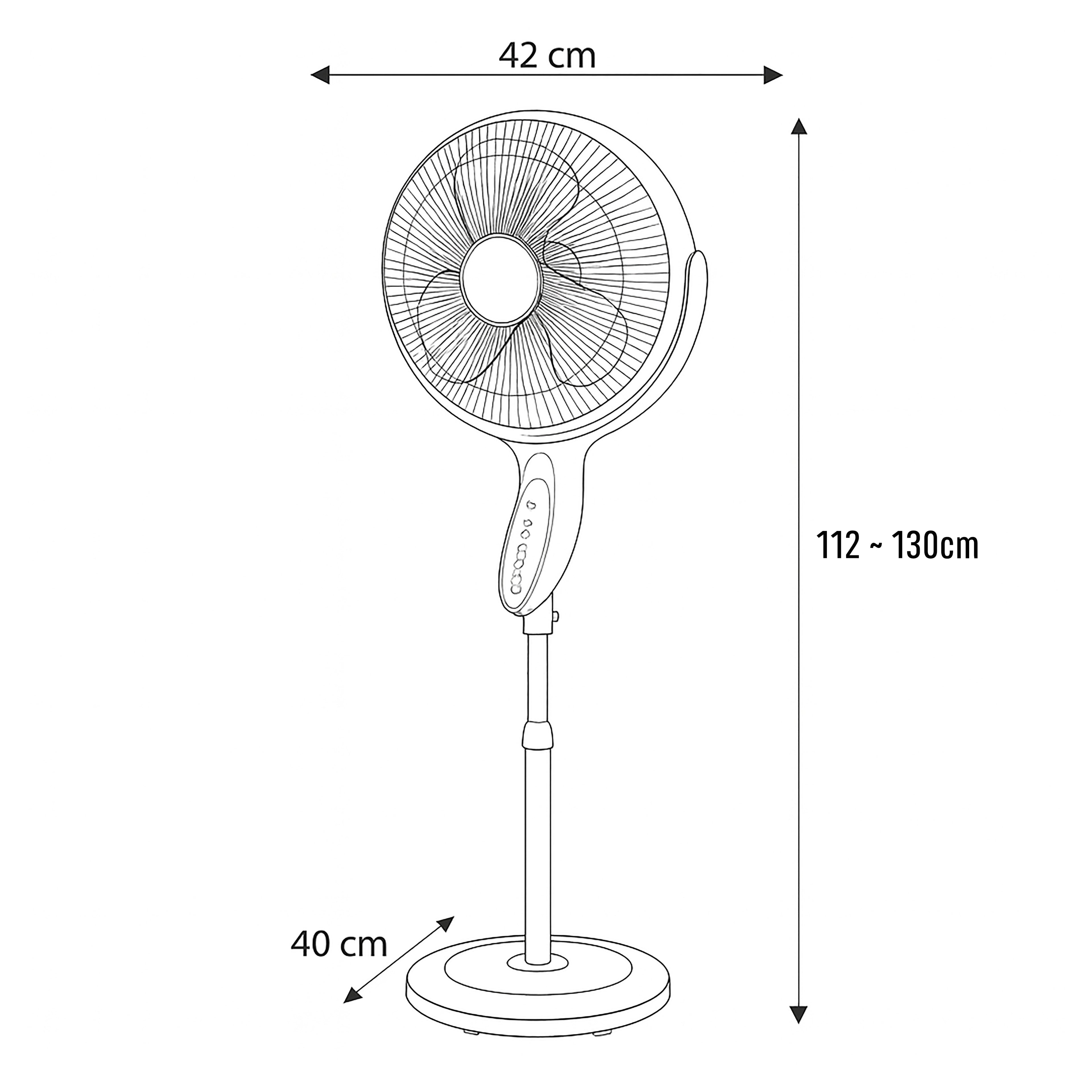 Sheffield 40cm Pedestal Fan with Remote