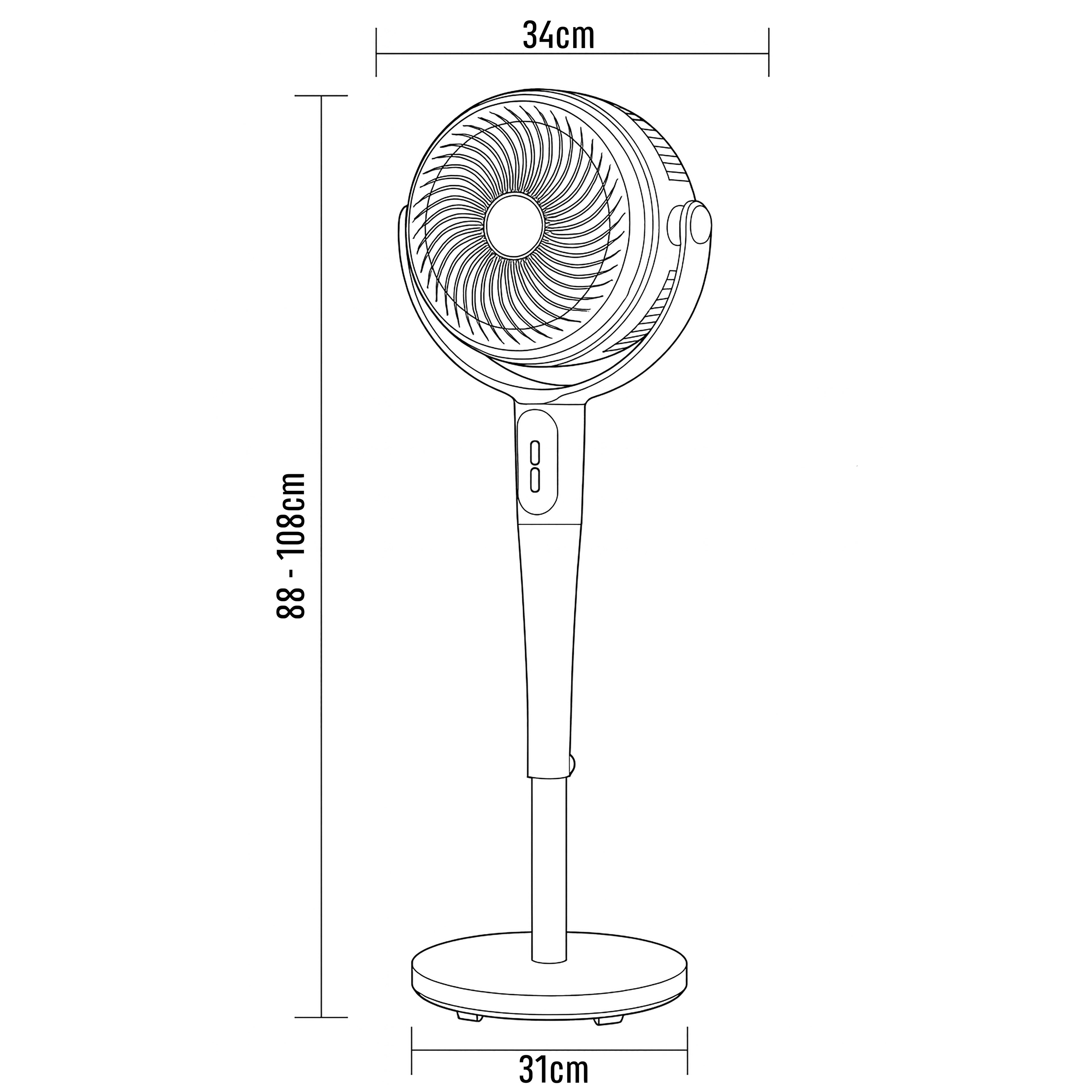 Sheffield 3D Pedestal Circulator Fan