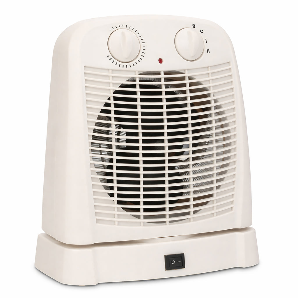 Sheffield Upright Fan Heater with Thermostat Control – 2000W, Oscillating