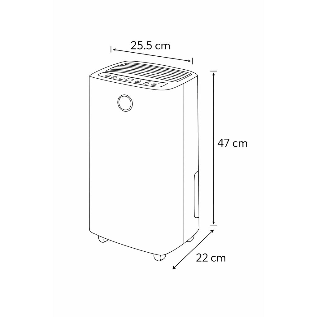 Sheffield 12L Electronic Dehumidifier with Digital Display & Timer