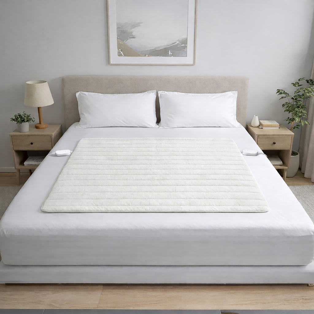 Sheffield Electric Blanket – Queen Size | Dual Controllers | 3 Heat Settings | Machine Washable